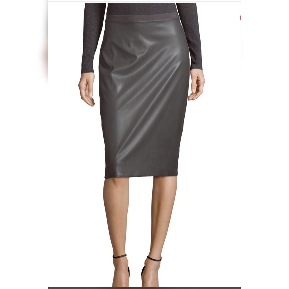 BCBG FAUX LEATHER SKIR - Picture 1 of 3